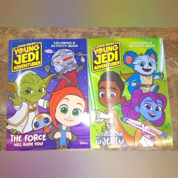 Set of 2 New Young Jedi Adventures Coloring and Activity Books - Picture 1 of 1